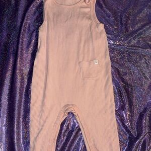 Mori pink ribbed one piece
